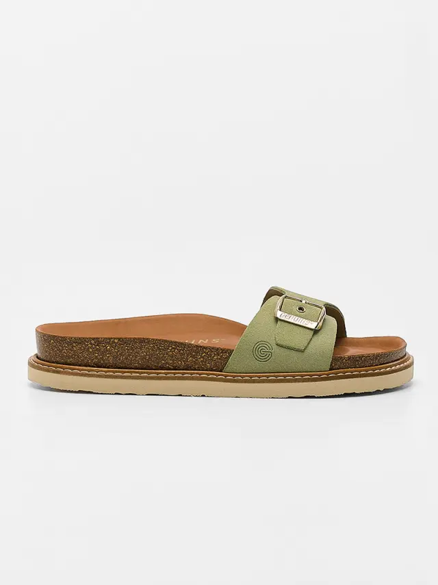 Genuins Πέδιλα Γυναικείο δέρμα Nubuck Πράσινο GEN/TORONTO VELOUR G106266 PARADIS 2