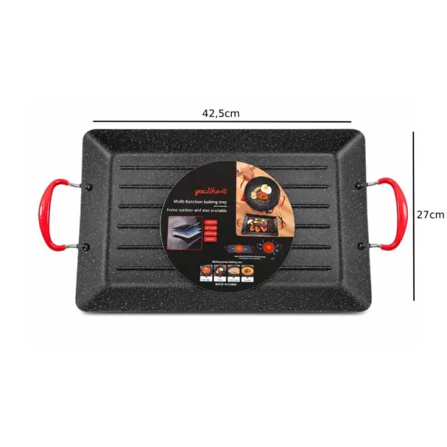 Αντικολλητική Πλάκα Ψησίματος & Grill 42,5x27cm με Αντικολλητική Επίστρωση και Μεταλλικές Λαβές - Non-Stick Baking & Grill Tray 0248038 3