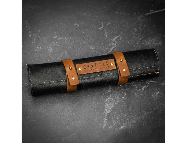 Δερμάτινη Θήκη Μαχαιριών Doxx Amsterdam Rustic Leather με 4 θέσεις μαχαιριών - Black