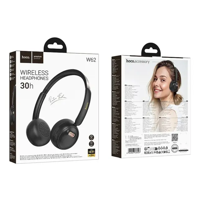HOCO wire headphones bluetooth W62 black 3