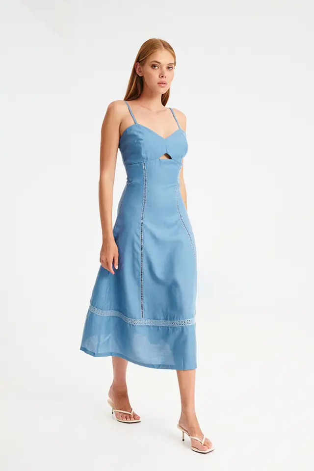 Midi Φόρεμα με Καρδιά Λαιμόκοψη VENTRI DRESS - XS 2