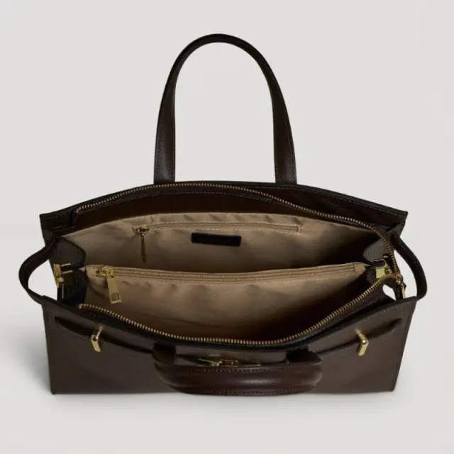 Δερμάτινη Τσάντα Χειρός Sveva 1019142 SV-DO-TM Καφέ - ONESIZE 3