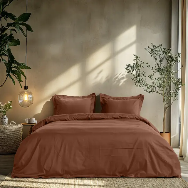 Beauty Home Σετ παπλωματοθήκη υπέρδιπλη Art 1700 Harmony 230x250 Καφέ