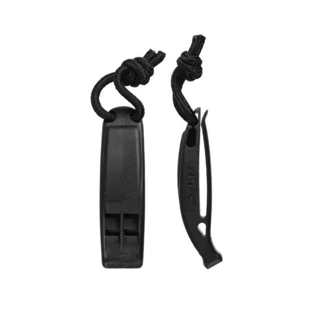 Mil-Tec Whistle Tactical Molle (2PCS BLISTER) Black-Σφυρίχτρα Επιβίωσης - 01-Black-Μαύρο 2