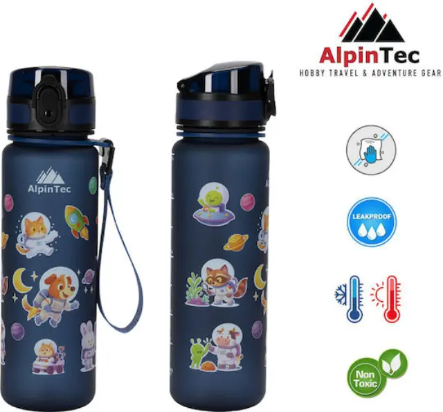 AlpinPro Παγούρι Μπλε Ζωάκια 500ml Kids