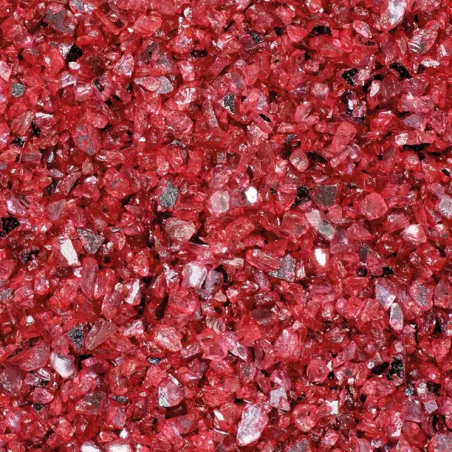 Πέτρες γυάλινες διακοσμητικές 1-4 mm, 200gr, κόκκινο ρόδι