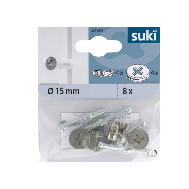 Βίδα Σύνδεσης Φ15x13mm Νίκελ 2