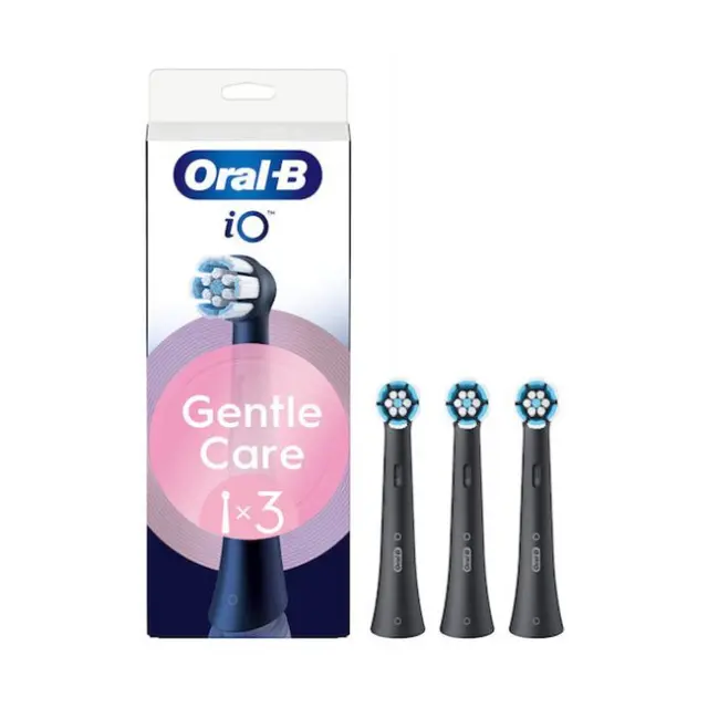 Oral-B Ανταλλακτικές Κεφαλές για Ηλεκτρική Οδοντόβουρτσα iO Gentle Care 3pcs Black (iO Gentle Care 3pcs black)