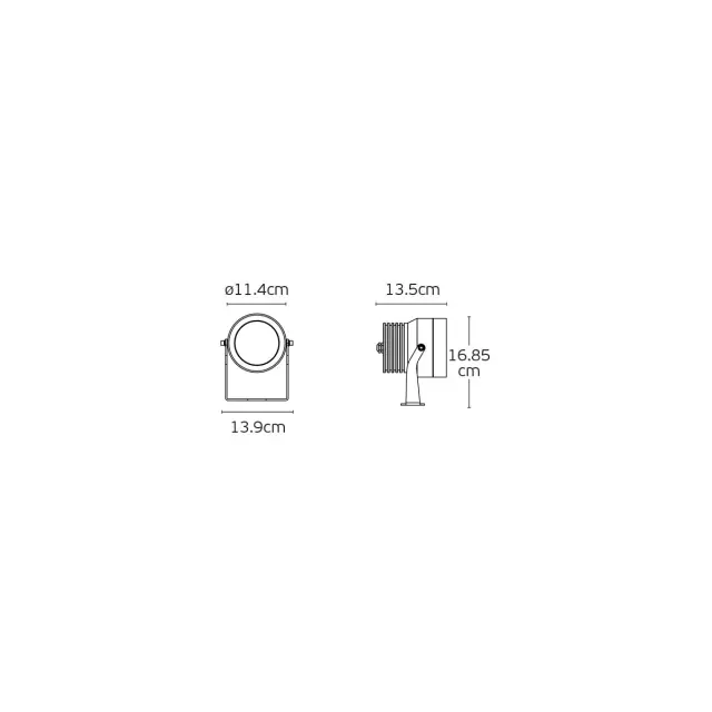 Φωτιστικό Κήπου LED Olei 18W 3000K Ανθρακί IP65 Κινητό 2