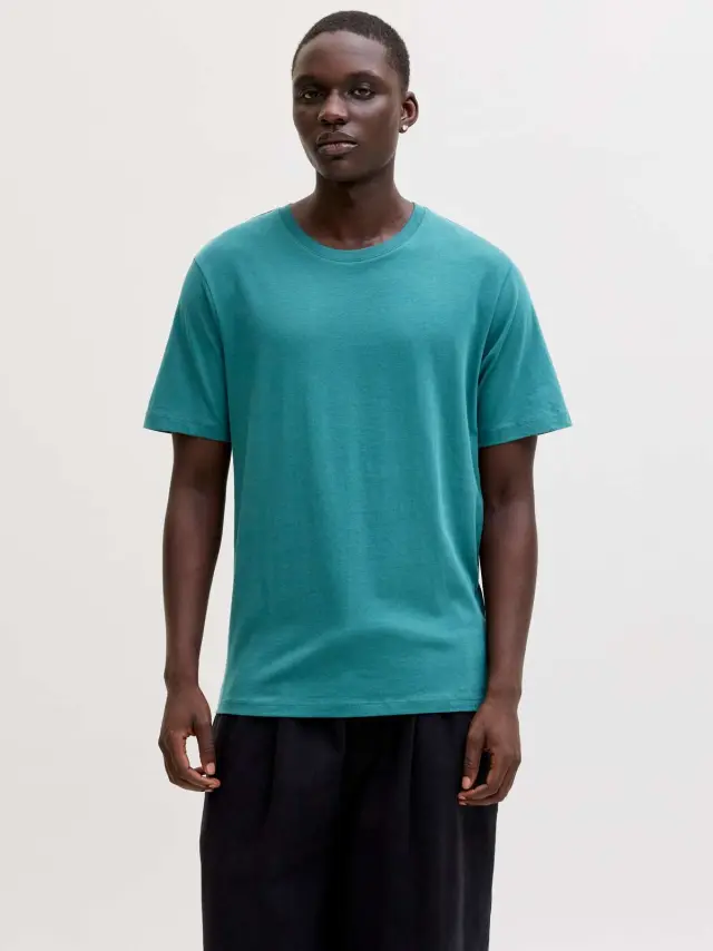 JJEORGANIC BASIC TEE SS O-NECK NOOS Atlantic Deep 3