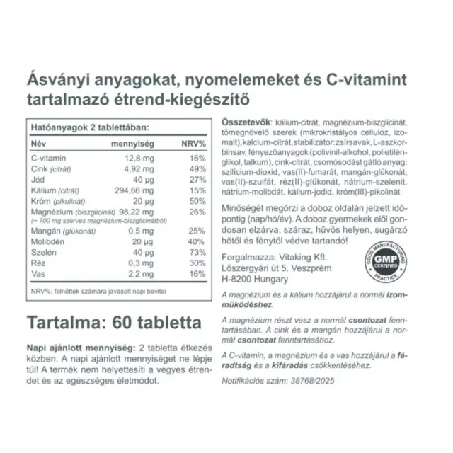 Vitaking Ultimate Mineral 60-tablets 2