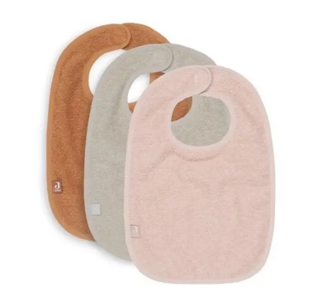 Σετ 3 Σαλιάρες Terry Pale Pink/Nougat/Caramel - Jollein