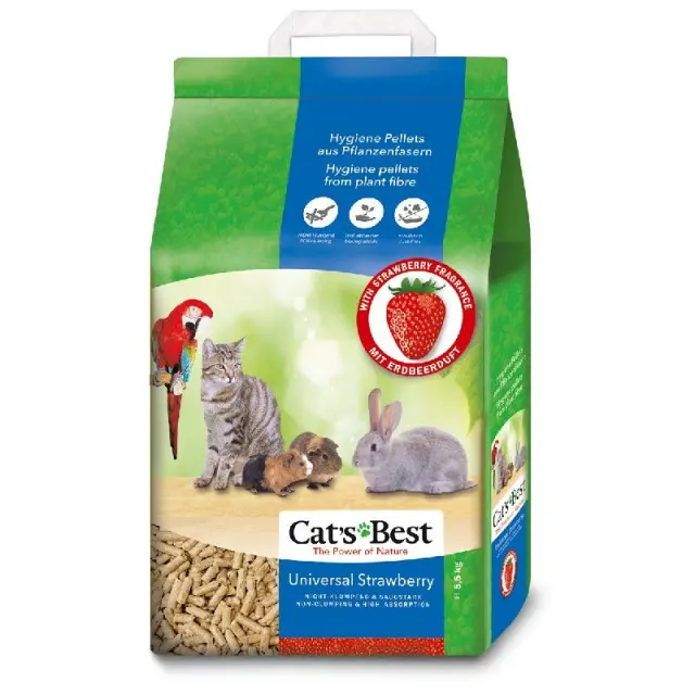 Cat s Best Universal Υπόστρωμα Ζώων Πεπιεσμένο Ξύλο Φράουλα 5.5kg