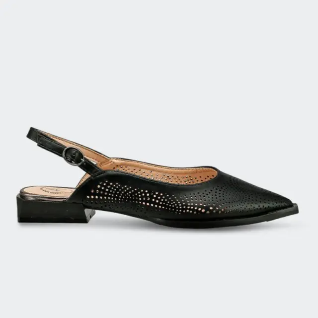 Διάτρητες Μυτερές Μπαλαρίνες Betsy 917025/01-02 Μαύρο - 38