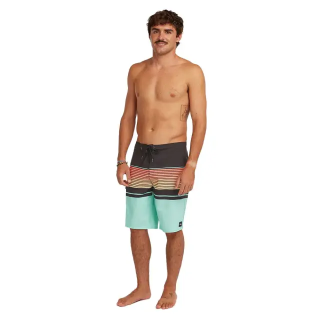 O'neill Men's Lennox Stripe 21inch Swim Shorts Μαύρο - Πράσινο 2800238-25064 (O'neill)