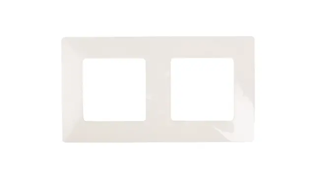 Plate Niloé - 2 gang - ivory