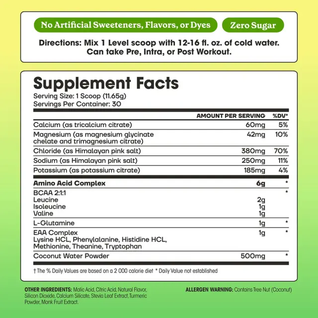 Fit & Lean Amino Hydration Citrus Lime, 350 g 2