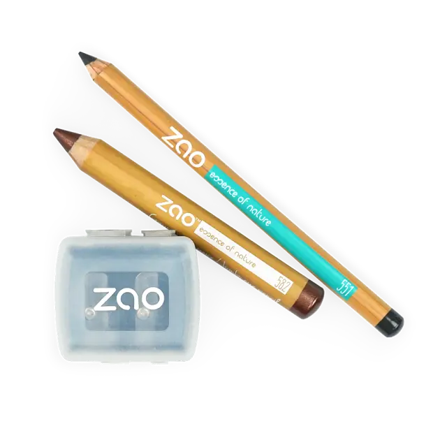 Zao Organic Pencil Sharpener – Vegan & Cruelty Free ξύστρα μακιγιάζ με κάλυμμα 2