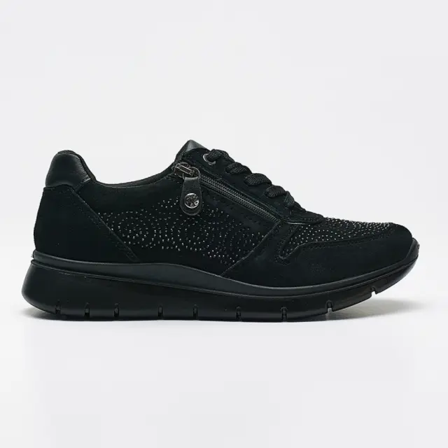 Imac Sneakers Γυναικείο δέρμα Nubuck Μαύρο IMA/455970 BLACK - 37