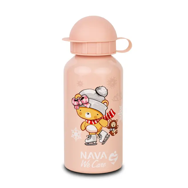 Nava Μπουκάλι Ανοξείδωτο BPA Free Ροζ 400ml