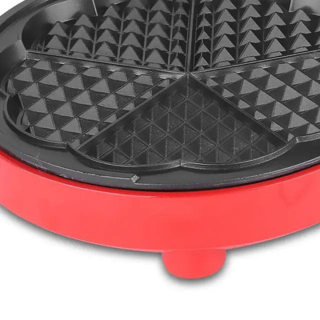 Βαφλιέρα σε Σχήμα Λουλούδι 1000W Hoomei HM-5866 Κόκκινο 3