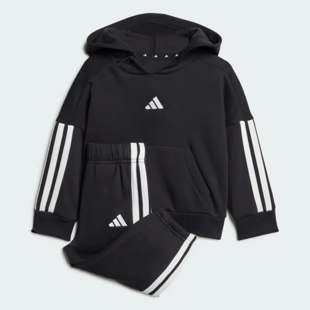 Adidas Essentials 3-Stripes Kids Tracksuit With Top Black 2 Pieces JD6484 - 48Μ