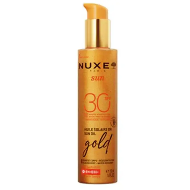 Nuxe Sun Oil Gold High Protection Αδιάβροχο Αντηλιακό Λάδι Προσώπου & Σώματος SPF30, 150ml