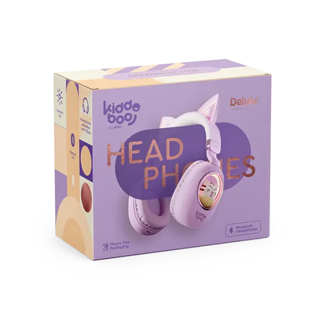 Kiddoboo Delulu Bluetooth Headphones Lavender (KBKID5LVD) 3