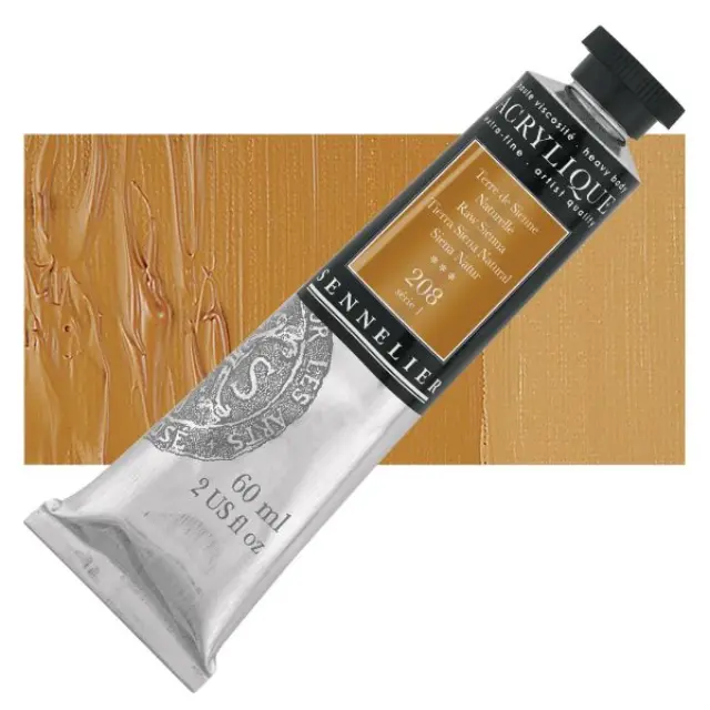 Ακρυλικό Sennelier Extra Fine - 208 Raw Sienna S1 - 60ml
