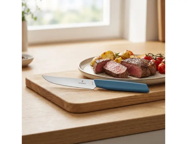 Μαχαίρι Μπριζόλας Victorinox Swiss Modern με μήκος λεπίδας 12cm - Blue6.9006.12W2