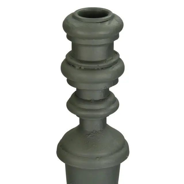 Κηροπήγιο Γκρι Polyresin 13.5x13.5x41cm 3