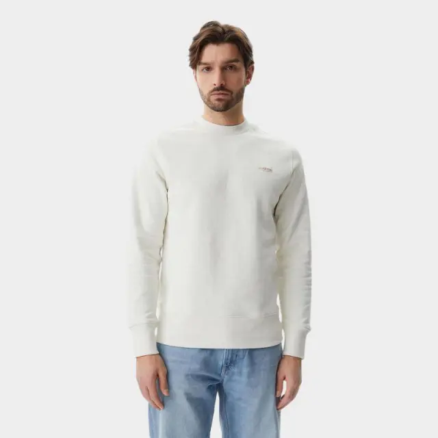 Calvin Klein - Ανδρικό Φούτερ Ck Jeans Label Crew Neck J30J327530-YAS Μπεζ - L