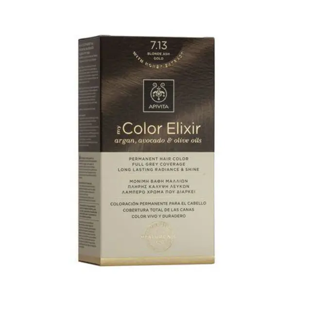 Apivita My Color Elixir 7.13 Μόνιμη Βαφή Μαλλιών Ξανθό Σαντρέ Μελί, 50ml
