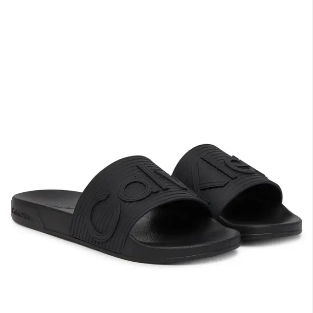 Ανδρικές Παντόφλες Slide Calvin Klein HM0HM02113-0GJ Μαύρες Μαύρο - 41 2
