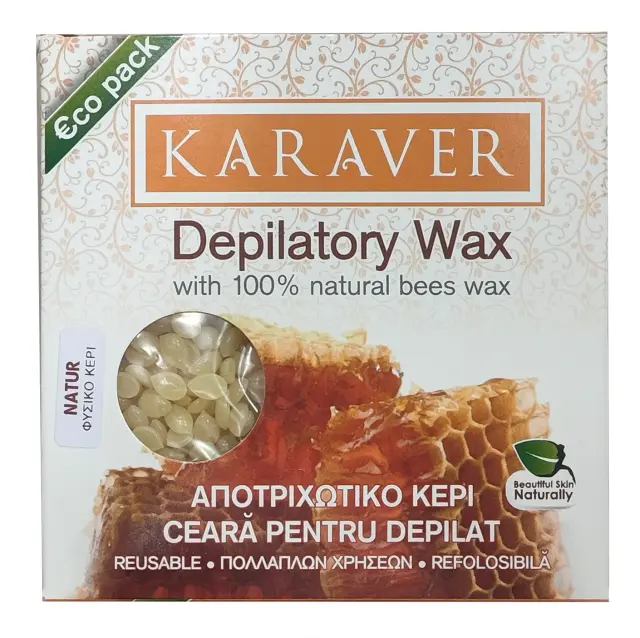 Karaver Καυτό Αποτριχωτικό Κερί 250gr Πέρλες | Απόχρωση Φυσικό