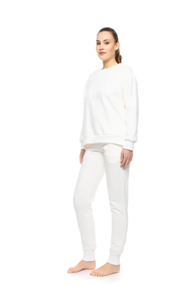 W1851 - Off White - LOUNGEWEAR SOFT SOLID - S 3