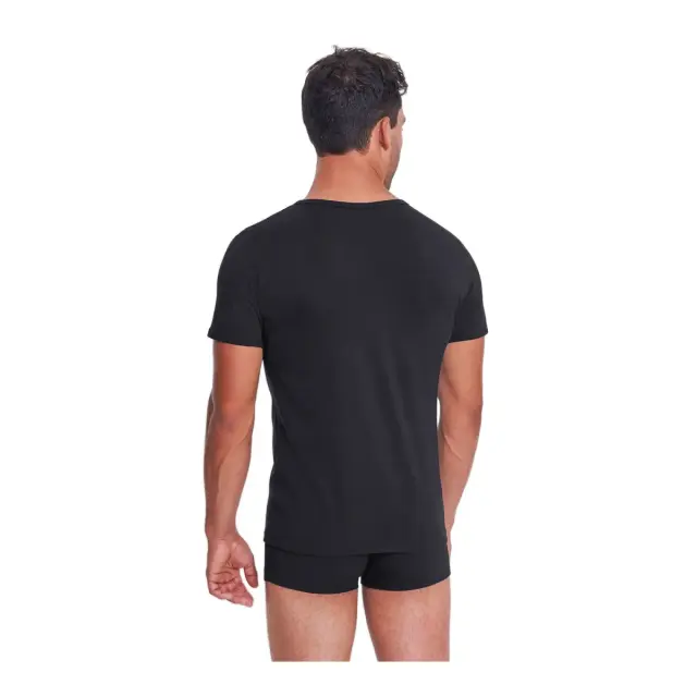 Sloggi Ανδρικό Φανελάκι Κοντό Μανίκι GO ABC 2.0 H O-Neck - Διπλό Πακέτο, Χρώμα Μαύρο 3