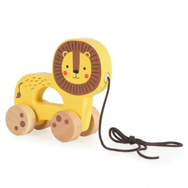 Ξύλινο Συρόμενο Λιοντάρι TJ008 Tooky Toy 6972633376347