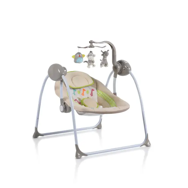 Cangaroo Ηλεκτρικό Relax-Ρηλάξ Μωρού Κούνια Baby Swing Plus Cappuccino με Μουσική για Παιδί έως 9kg 3800146247416
