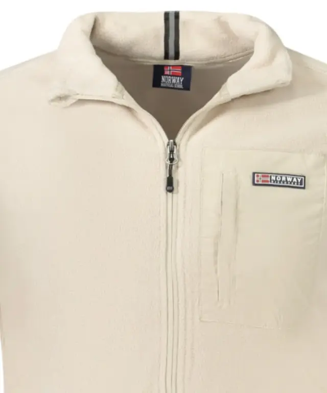 Norway Nautical School - Ανδρική Ζακέτα Φούτερ Fleece 859505-ROPE Μπεζ - L 3