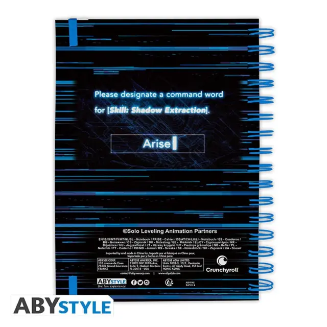 Σημειωματάριο SOLO LEVELING - Notebook A5 Spiral "Jinwoo Arise" ABYNOT163 2