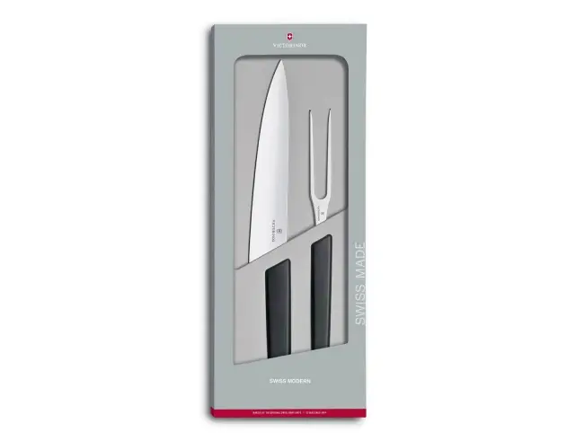Σετ Μαχαίρια Carving Victorinox Swiss Modern με μήκος λεπίδας 21cm - 2 τεμάχια - Black6.9093.21G 2