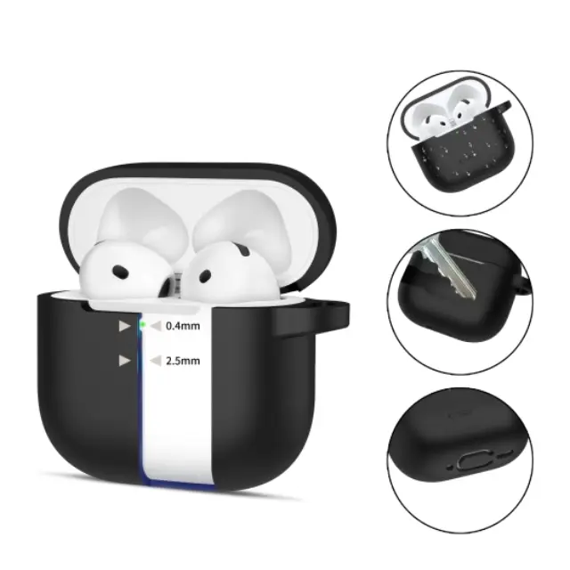 Case Tech-Protect Silicone Hook Samsung Galaxy Buds 3 / 3 FE / 3 Pro Black 2