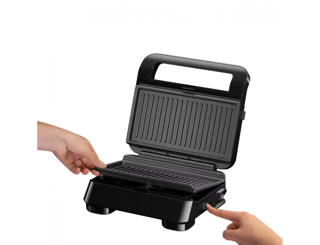 Τοστιέρα - Γκριλιέρα 2 σε 1 Braun SnackMaker 5 SM5001 με 1 σετ πλάκες, ισχύ 800W και επιφάνεια ψησίματος 27x13cm - Black SM5001 3