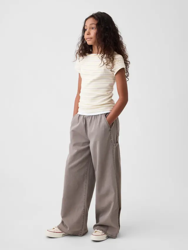 Παιδικό Παντελόνι Utility Φαρδιάς Γραμμής Toasted almond brown