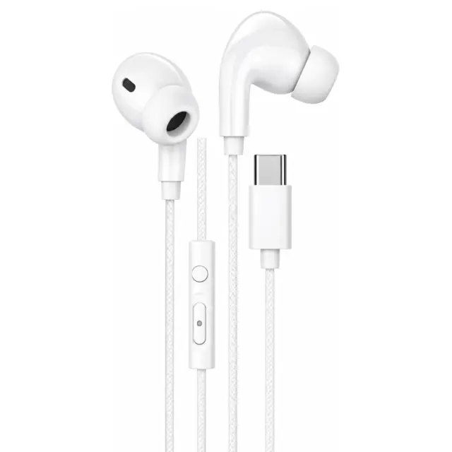 Hands Free Hoco. DM48 Rock Stereo USB-C με Μικρόφωνο 1.2m Λευκά Συμβατά με Όλες τις USB-C Συσκευές