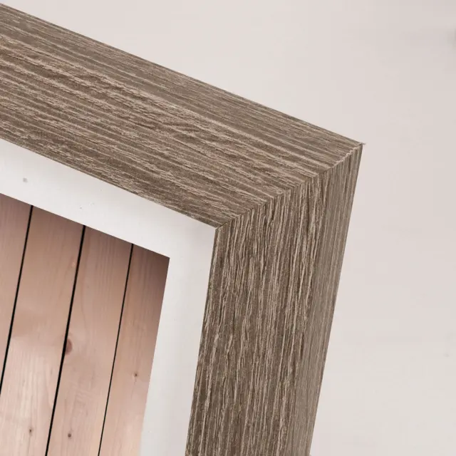 Kορνίζα τοίχου NELSON 5 , 50X70 ξύλινη mdf για παζλ η φωτογραφία 50Χ70 χρώμα γκρι , καφέ με νερά ξύλου 2
