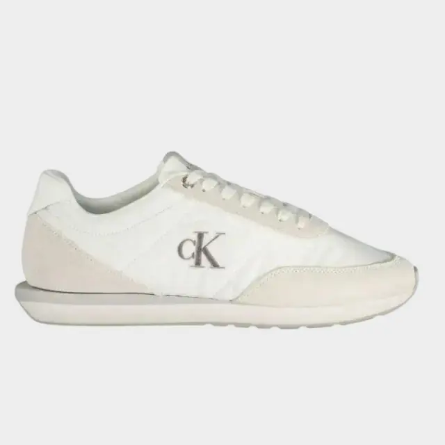 Calvin Klein - Ανδρικά Sneakers Ck Retro Runner Ess Mix Mat YM0YM01361-0K4 Εκρού - 46