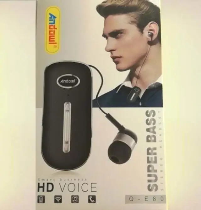 Andowl Q-E80 In-ear Bluetooth Handsfree Ακουστικό Πέτου Μαύρο 3