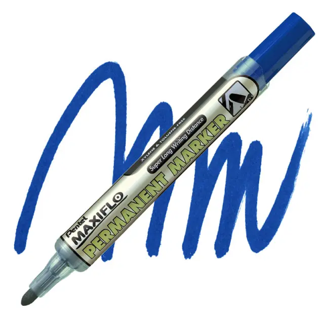 Μαρκαδόρος Ανεξίτηλος Pentel Maxiflo Permanent NLF50C - Blue - 1τεμ